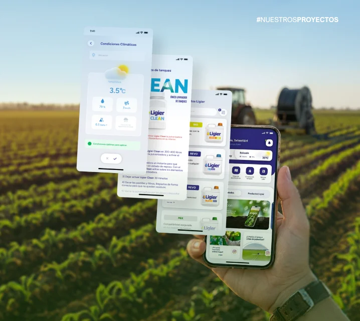 La aplicación de Ligier Agro en uso a campo